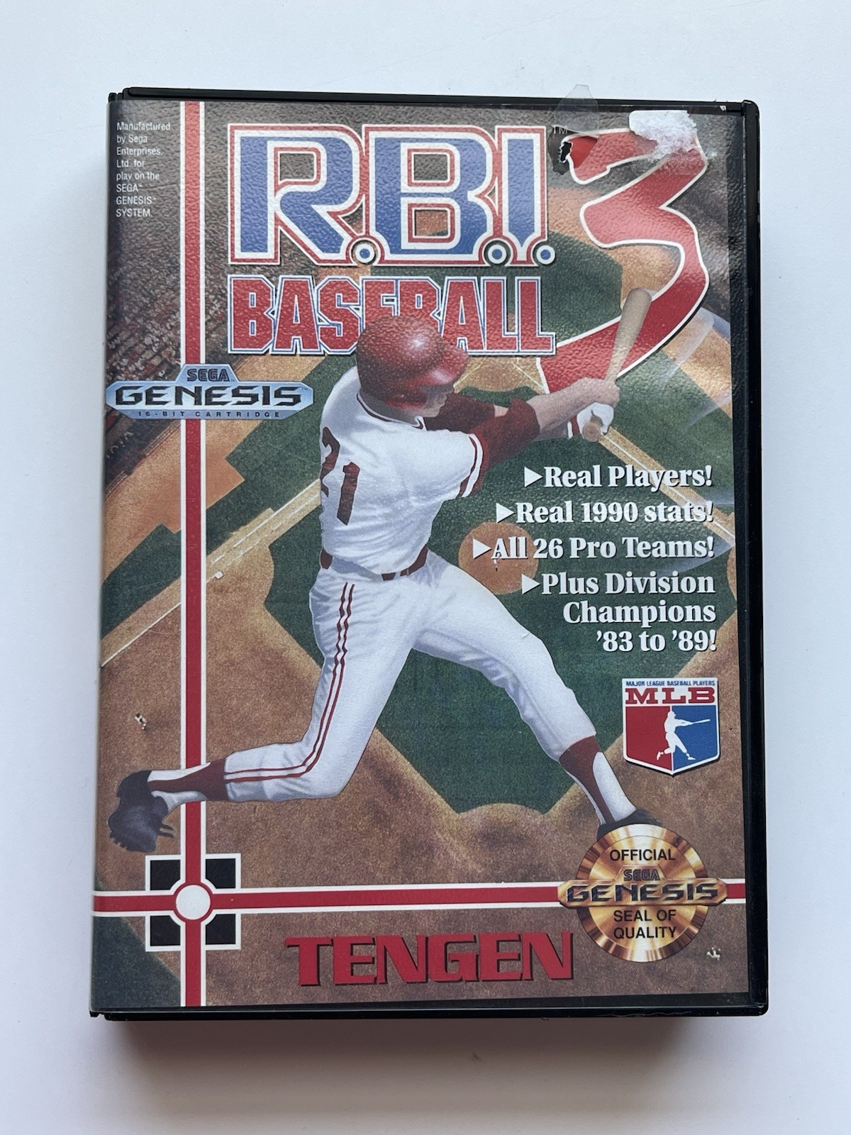 Sega Gennises RBI 3 Game In Case No Manual Vintage