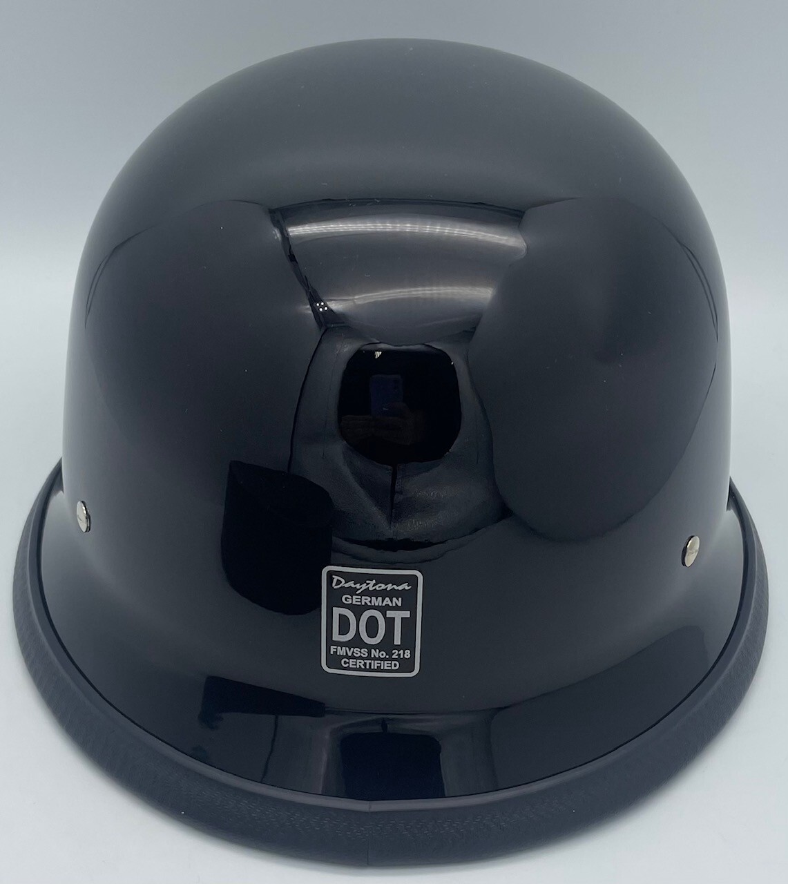 Daytona German Half Helmet Gloss Black XSmall Quick Release Half DOT Open Box