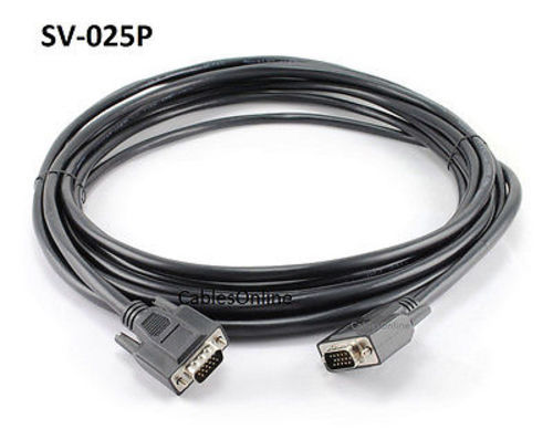 25ft Plenum (CMP) HD15 Super VGA Male/Male In-Wall Rated Monitor Cable, SV-025P