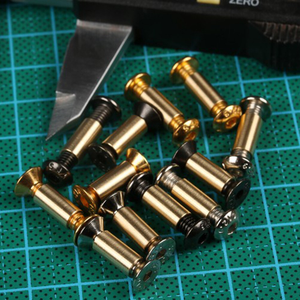 10pcs/lot Knife Handle Bolt Rivets Scale Screw Fastener Nut Flat Round Hex Head