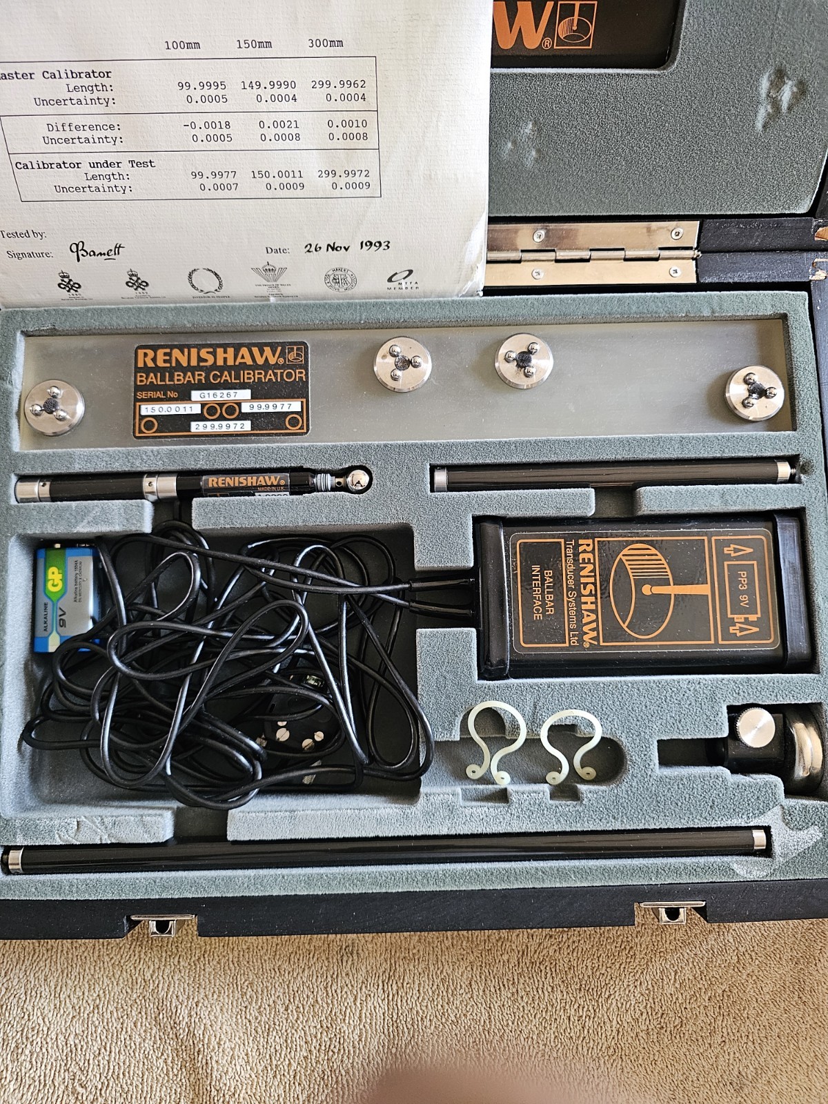 Renishaw QC10 Ballbar System Kit Calibrator Interface Case Manual Software