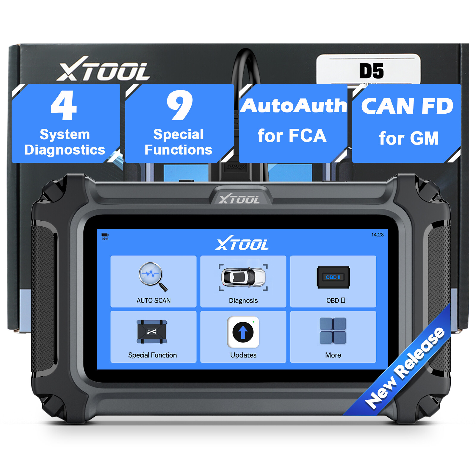 2026 XTOOL D5 OBD2 Scanner TCM ABS SRS Engine Code Reader Diagnostic Tool