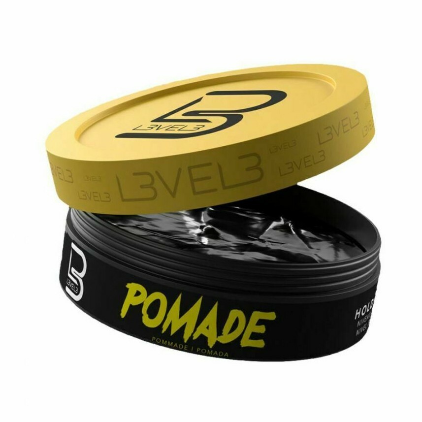 L3VEL3 Hair Styling Transparent Pomade 5oz. | Strong Hold, High Shine