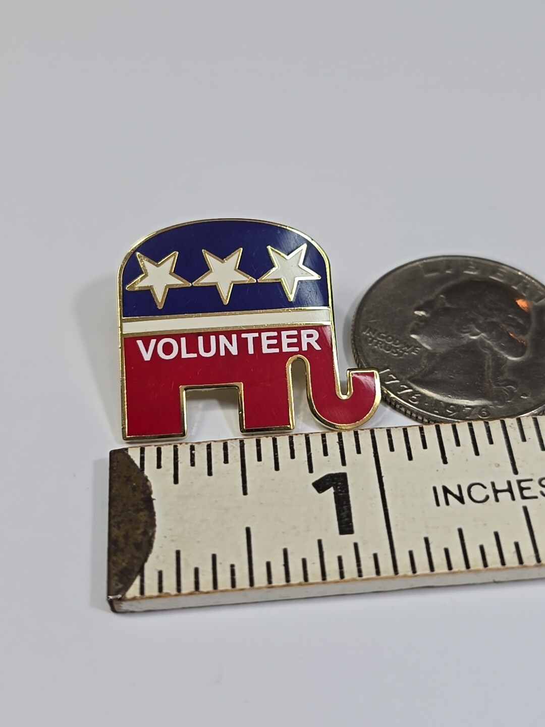 Republican Elephant Logo Volunteer Lapel Pin