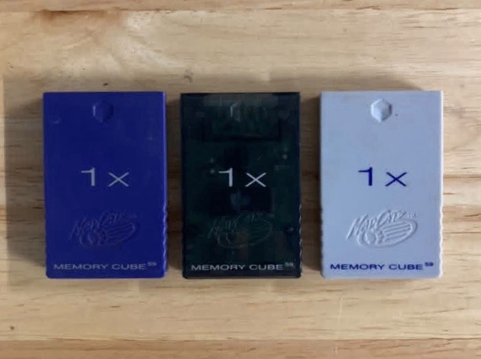 3x Mad Catz Nintendo GameCube 1X Memory Cube - 3 Memory Card Lot
