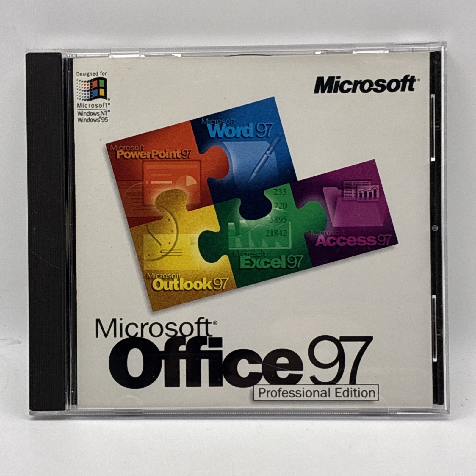 MICROSOFT OFFICE 97 Professional Edition (CD, 1997) with CD Key Code