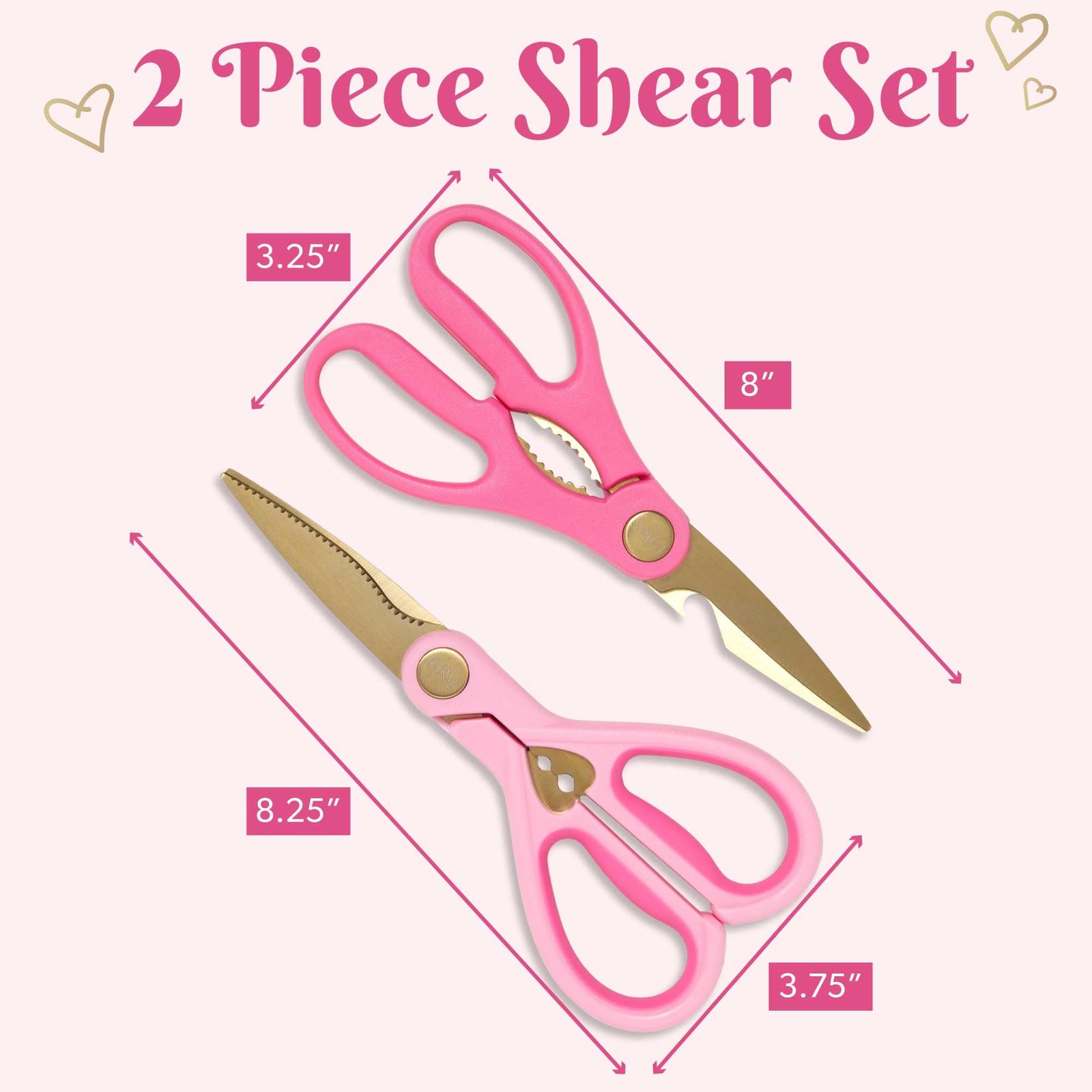 All Purpose Kitchen Shears, Premium Stainless Steel Blades with Ergonomic Sof...