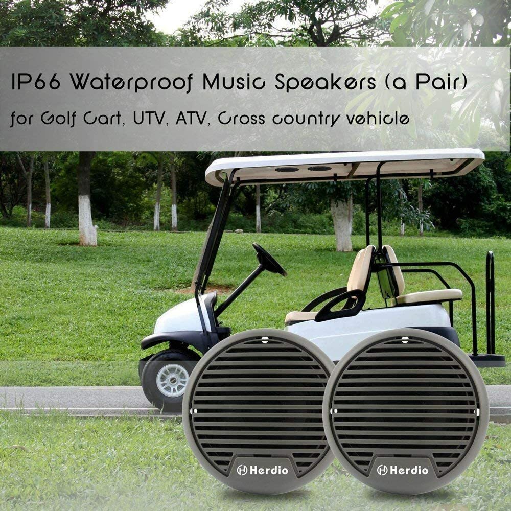 Herdio 2 Pack 3" Marine Coaxial Speakers 140W Waterproof for Boat UTV Motorcycle