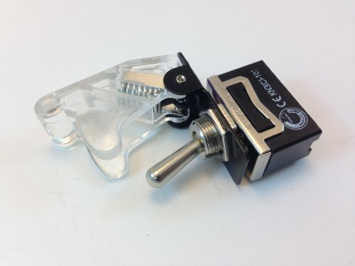 HD ON/OFF DPST 4P TOGGLE SWITCH 20 AMP 125VAC WITH COVER TRANSPARENT CLEAR