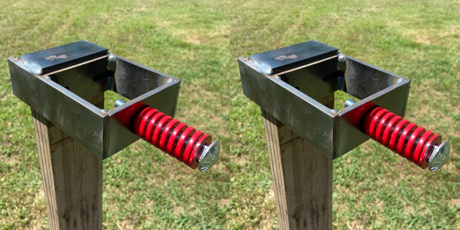 2x4 Spring Target Hanger Mount for AR500 Steel Target - Metal Range Stand 2pc