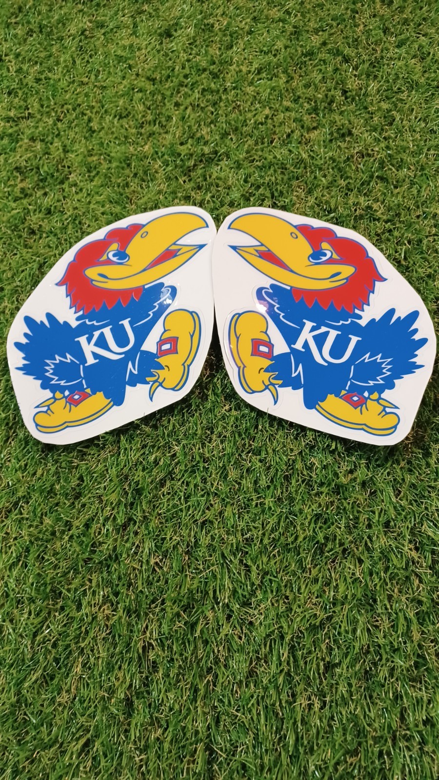 Kansas University KU Jayhawks Full Size Football Helmet Decals 20 Mils