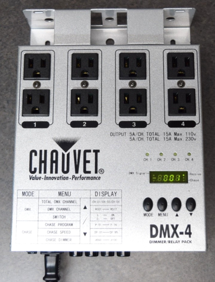 Chauvet  DMX-4 4-Channel DMX Dimmer / Relay Pack