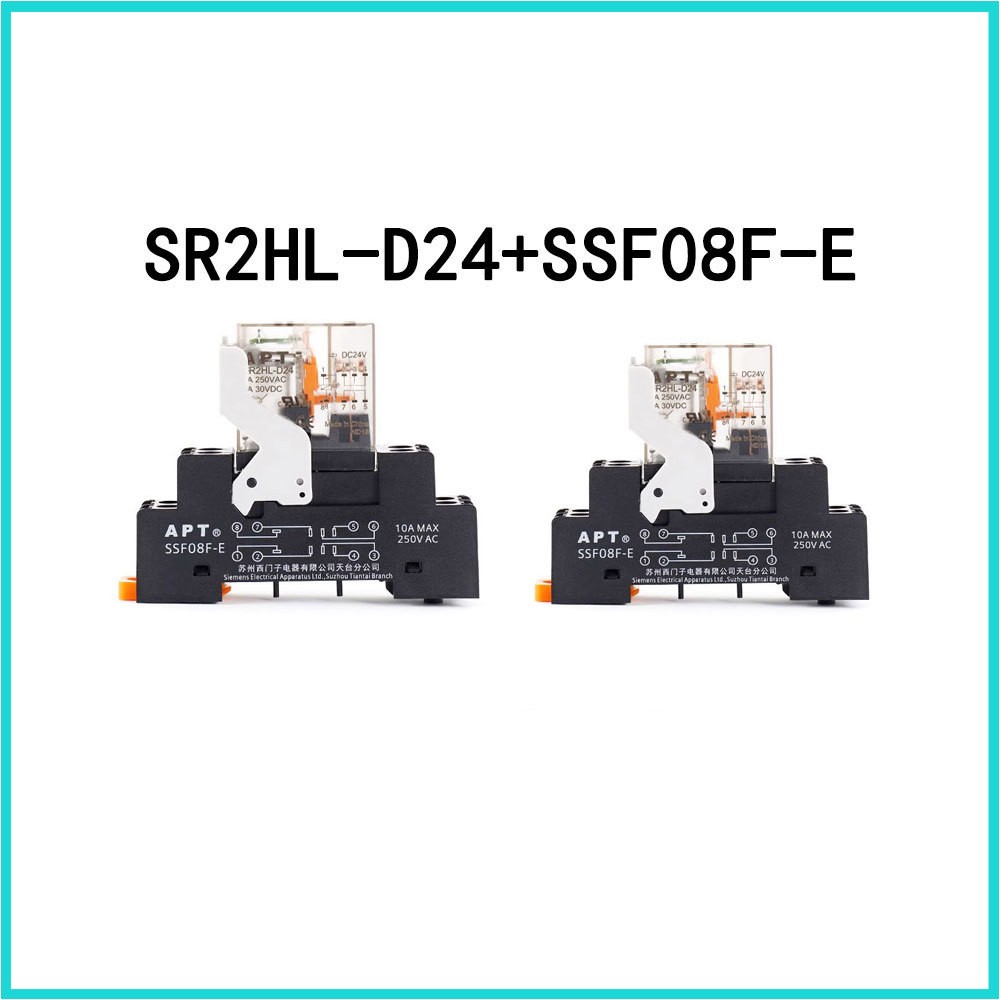 New SIEMENS AC220V DC24V SR2HL-A220+SSF08F-E SR2HL-D24+SSF08F-E relay With base