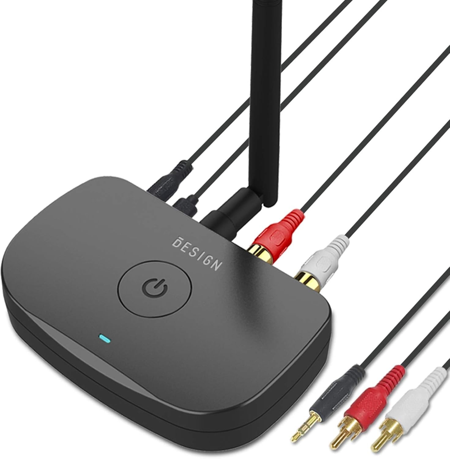 Transform Your Wired Speakers with BE-RCA Long Range Bluetooth Receiver - Black