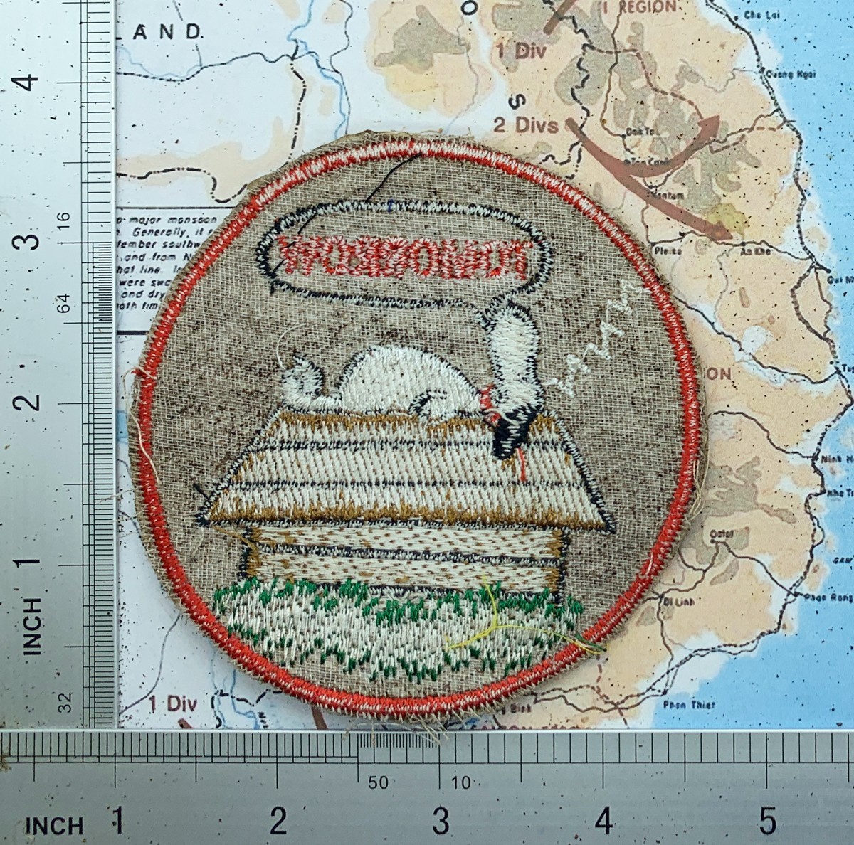 Patch , Snoopy RnR Patch - Says, Tomorrow, Having ZZZ's Today - Vietnamw , p2-22