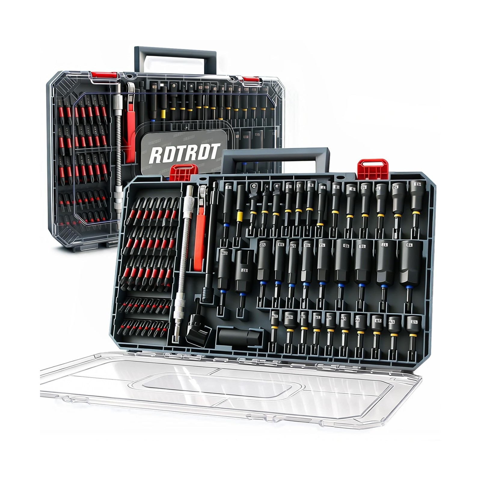 86-Piece Magnetic Impact Nut Driver Set, SAE/Metric Nut Driver ... USA Fast Ship