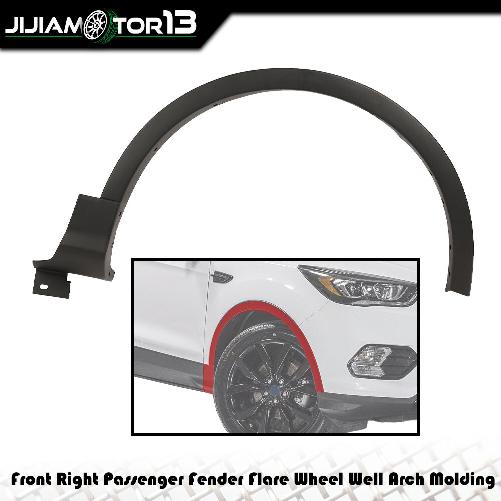Front Right Fender Flare Wheel Well Arch Molding Trim Fit For 13-17 Ford Escape