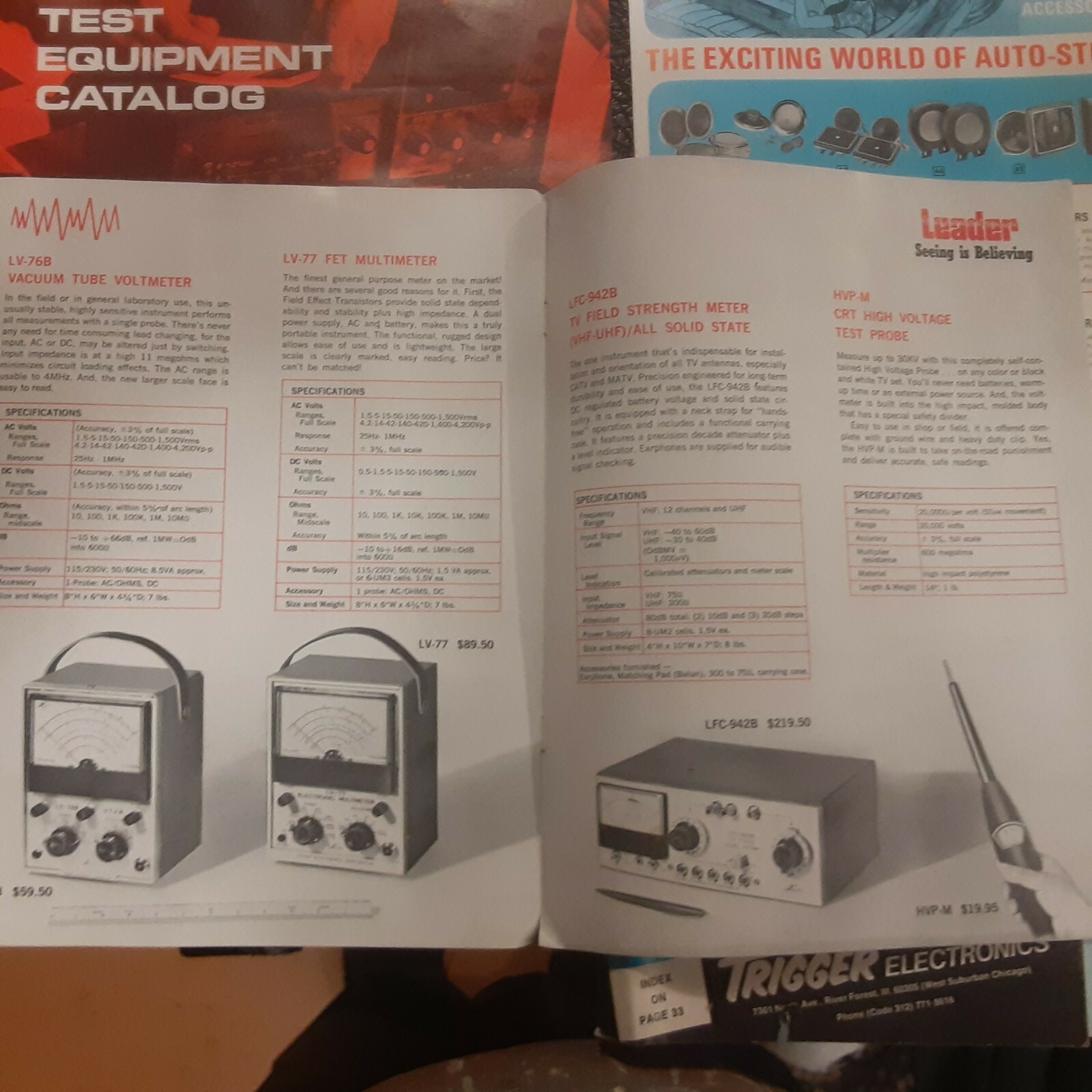 Electronics Literature lot Leader Seacore Audiotex Trigger