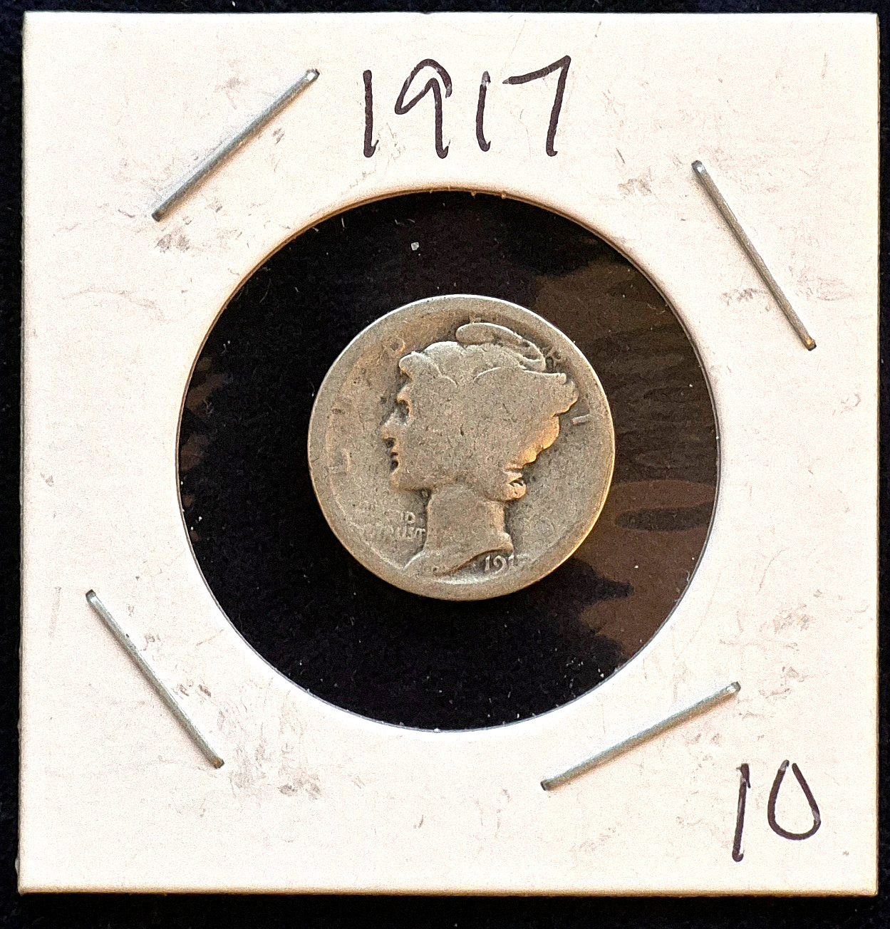 1917 Mercury Dime FR Fair or Less Features 90% Silver 10C US Coin Collectible