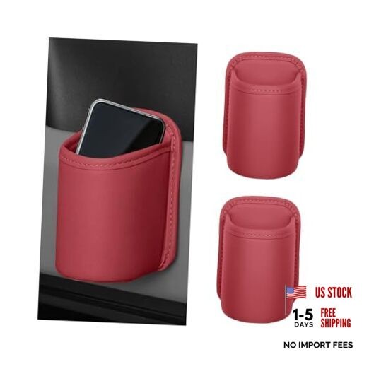 Large Car Door Cup Holder, Clip On Vehicle Seat Side Hanging Cup Drink 2PCS Red