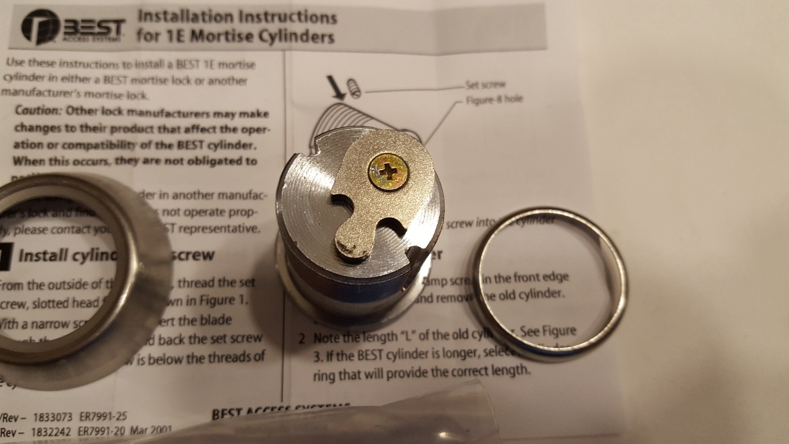 Stanley Security Solutions Best Mortise Cylinder 626 Finish Locksmith tested