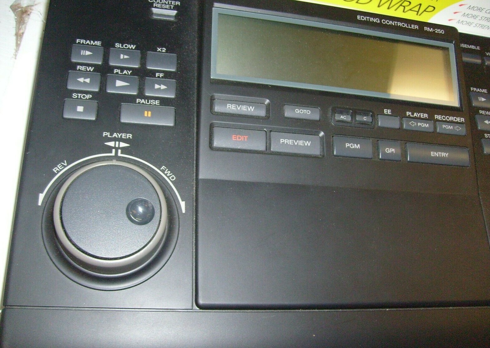 Vintage Sony RM-250 Video Editing Controller w/ shuttle knobs