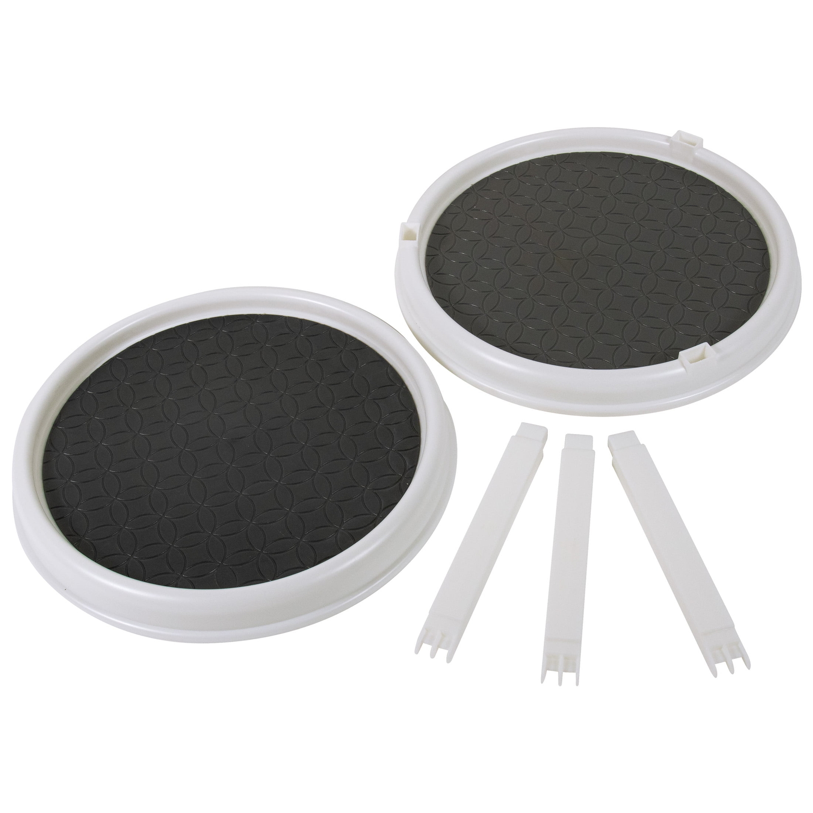 (2 pack) 2-Tier Plastic Spice Rack Organizer Turntable