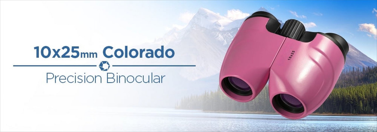 10 x 25mm Colorado Binoculars, Pink, CO11370