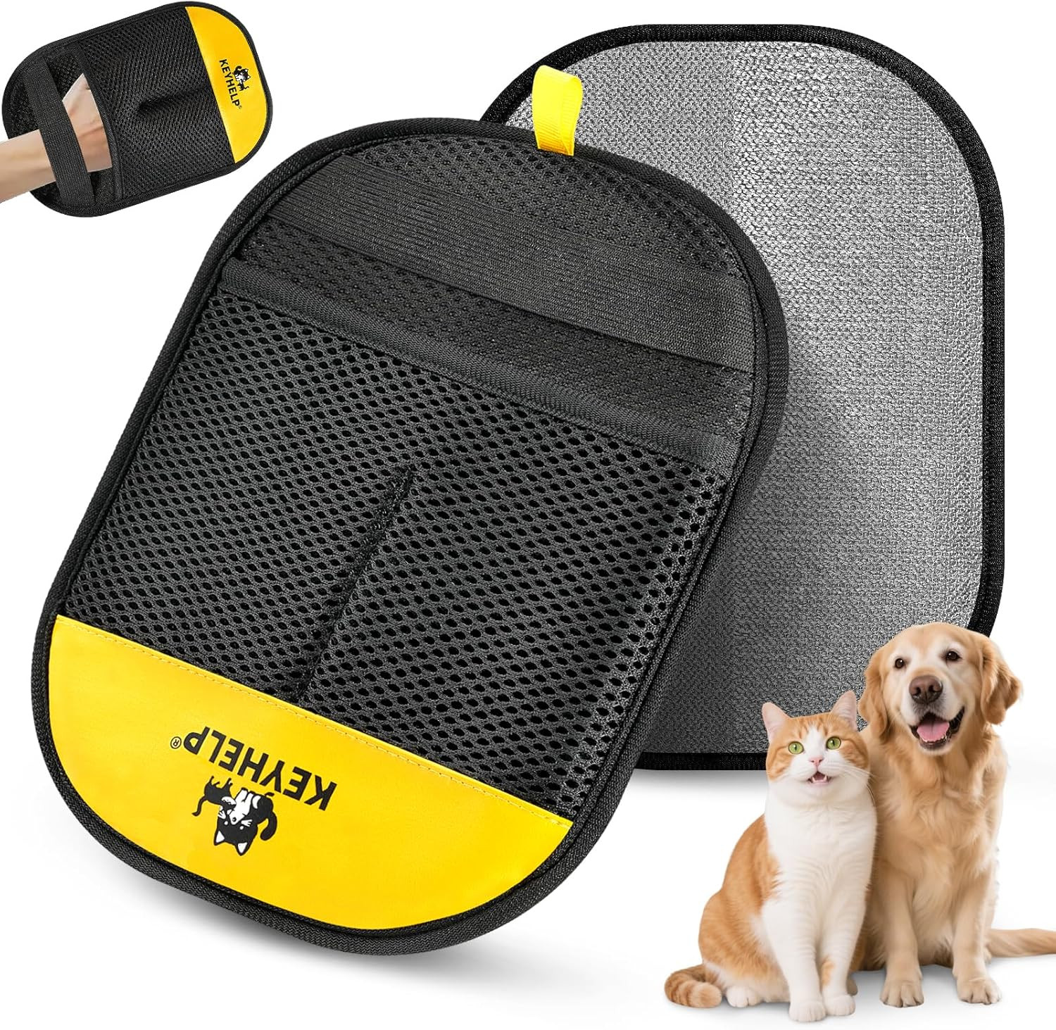 Pet Hair Removal Glove for Dogs & Cats, Newly Upgraded Reusable Electrostatic Pe