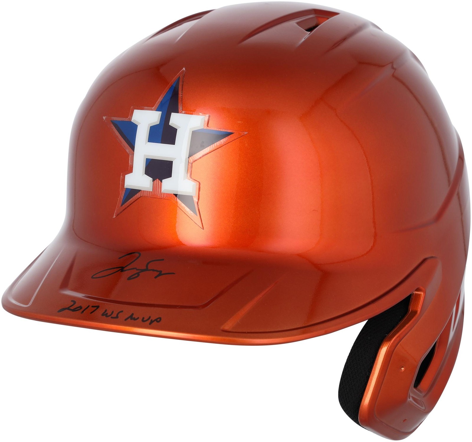 George Springer Astros Signed Chrome Replica Batting Helmet w/17 WS MVP Insc