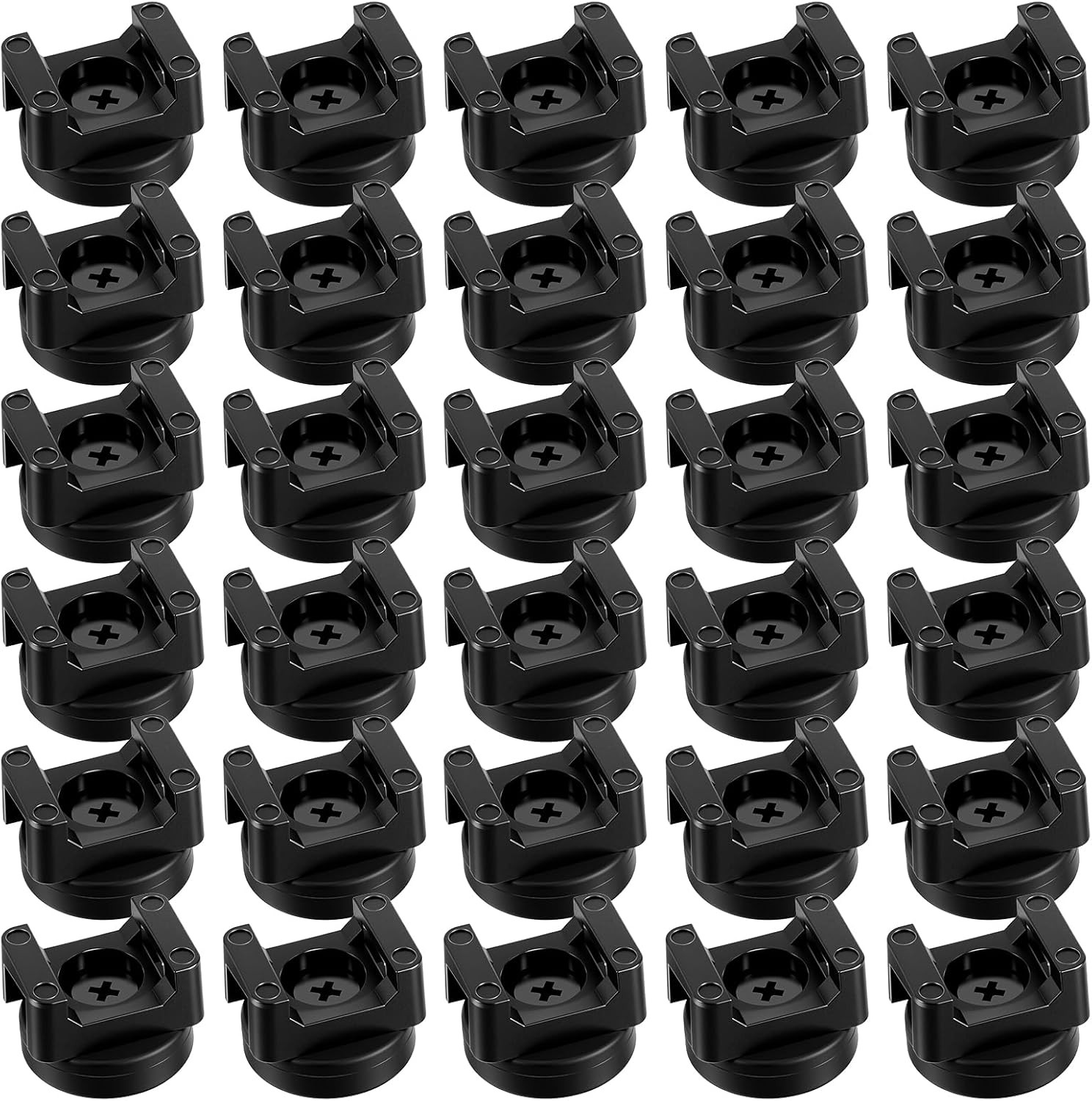 30 Pack Magnetic Zip Tie Mount Base Heavy Duty Magnetic Cable Zip Tie Base, Wire