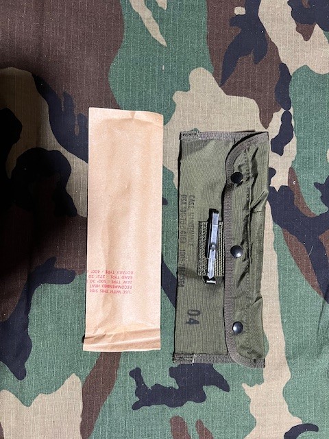 Vietnam era small arms cleaning kit, with pouch