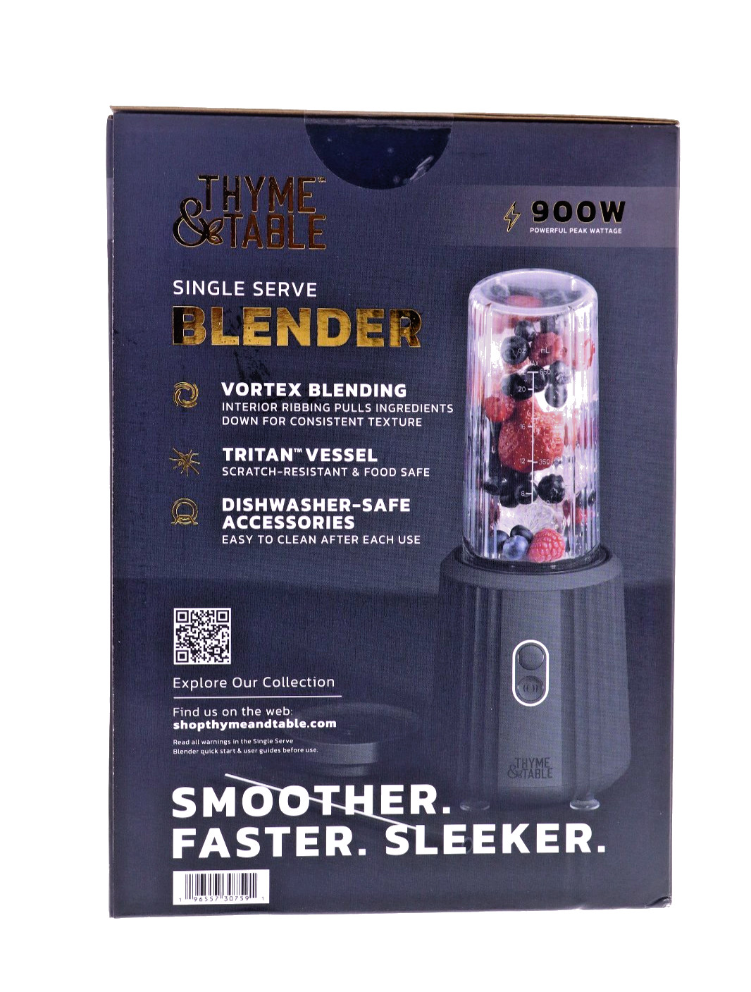 Thyme & Table Single Blender - Black