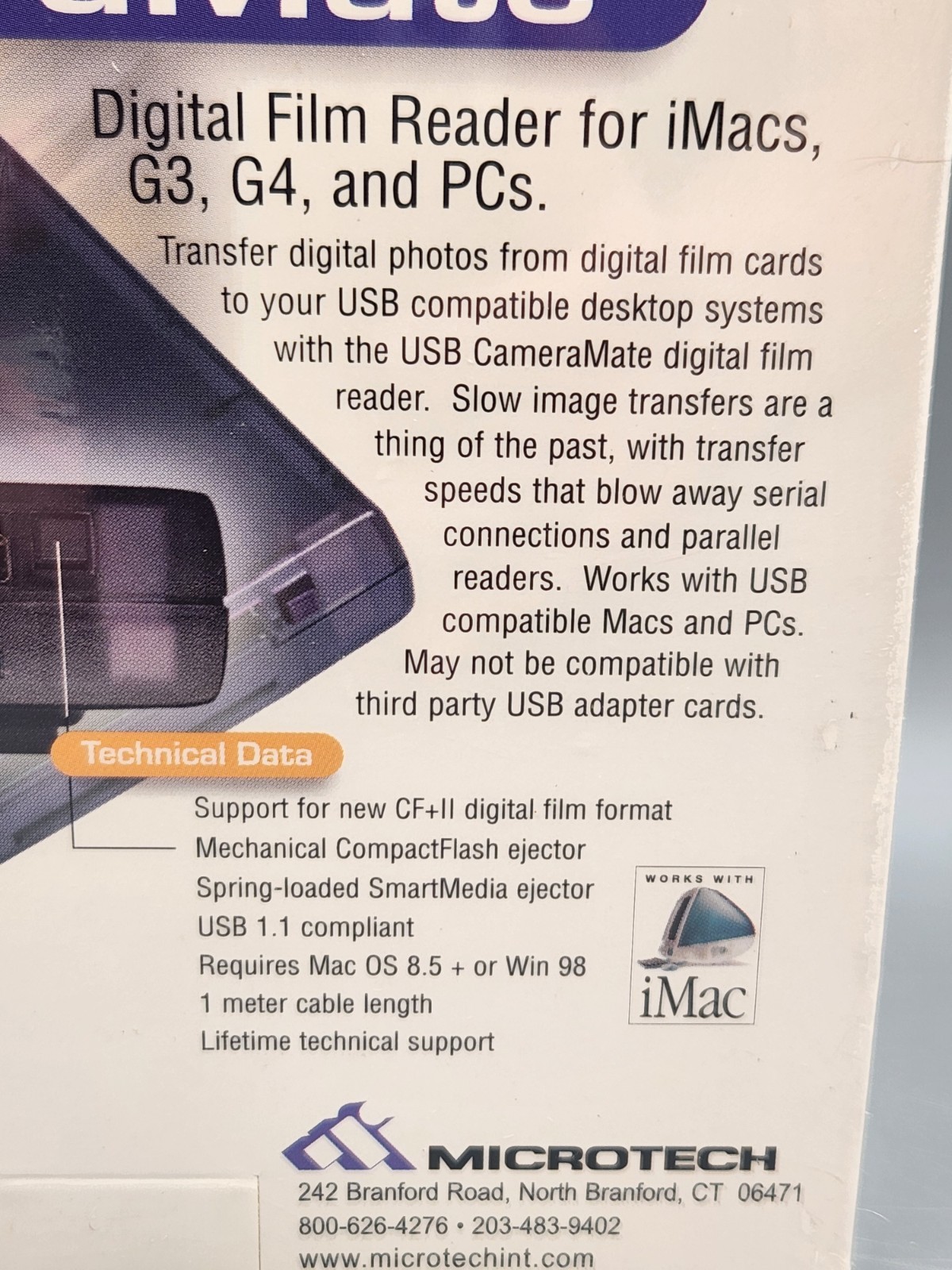 Microtech DPCM-USB Camera Mate Digital Film Reader for iMacs, G3, G4 & PC SEALED