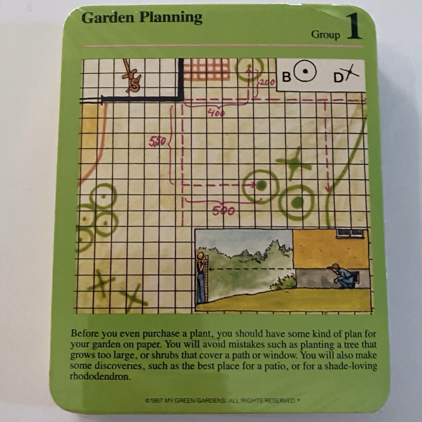 Vintage My Green Gardens Cards 1987 Gardening New Factory Sealed