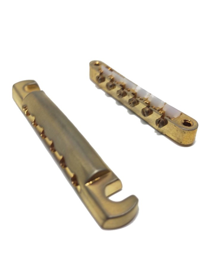 Faber Gold AGED Bridge + Tailpiece set, ABR-1,Nylon saddles