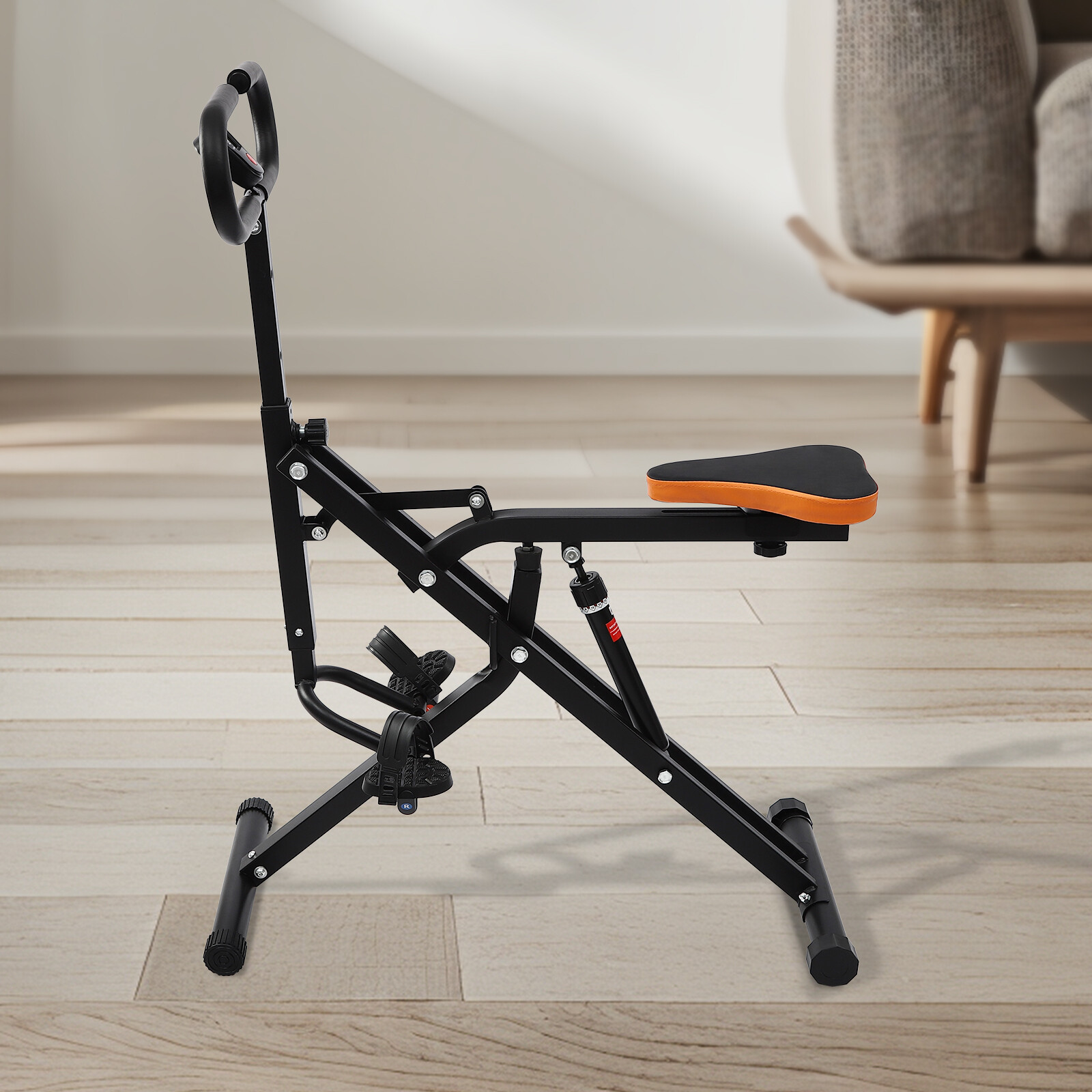 Foldable Squat Assist Trainer Home Gym Machine with LCD Display