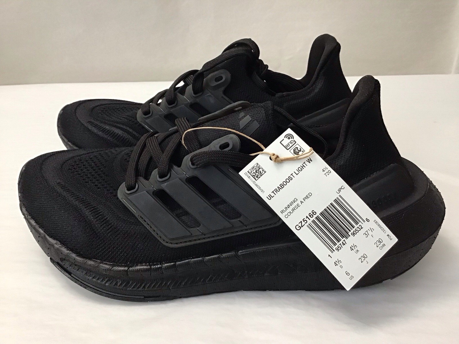 New Adidas Ultraboost Ultra Boost Light Running  Womens SZ 6 Black Athletic Shoe
