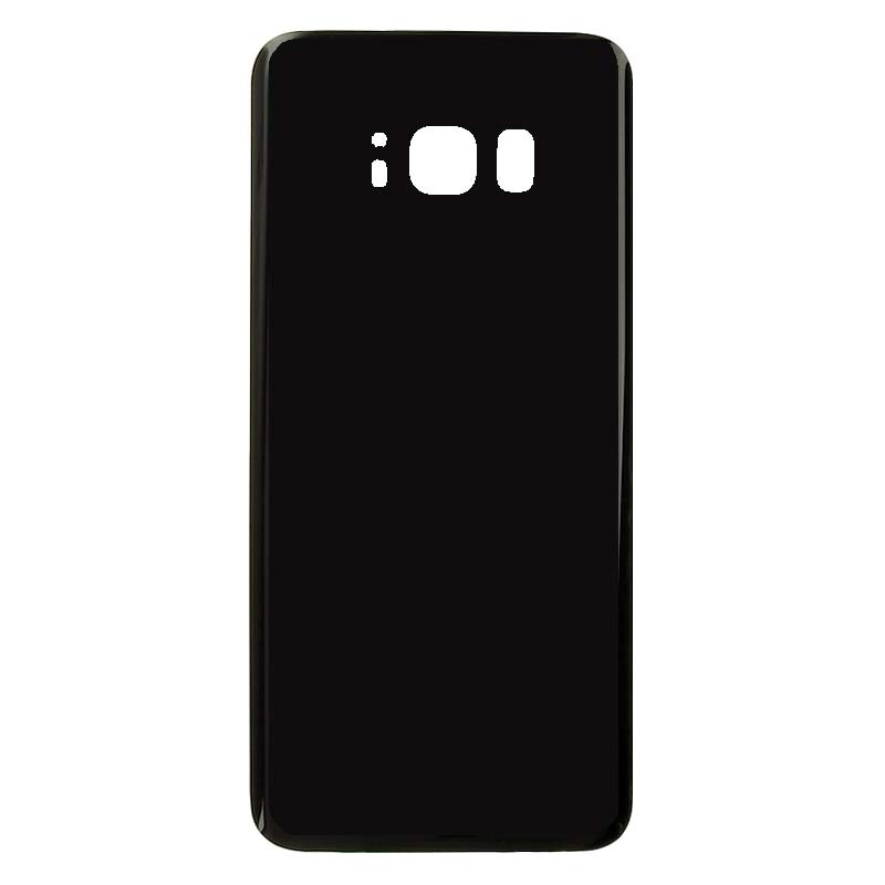 Back Glass for Samsung Galaxy S8 Black Aftermarket Replacement Part Replace