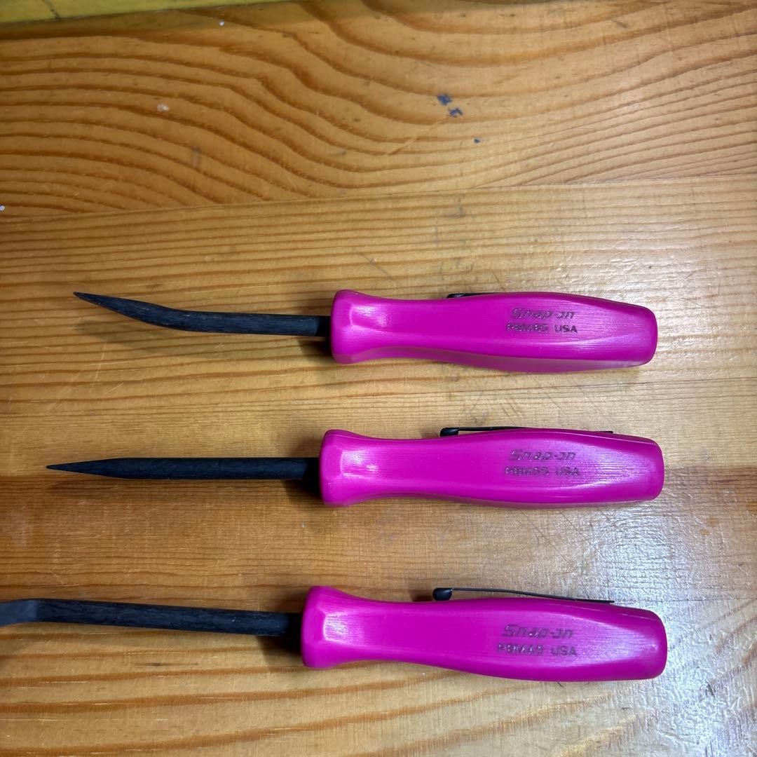Snap-On Limited Edition Pink Mini Pry Bars (Set of 3)
