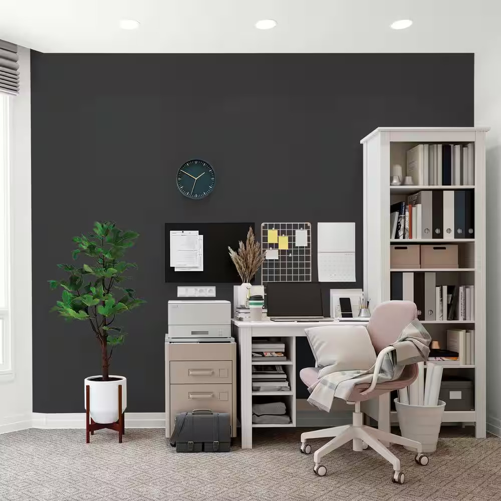 5 Gal. PPG0995-7 Starless Sky Flat Interior Latex Paint