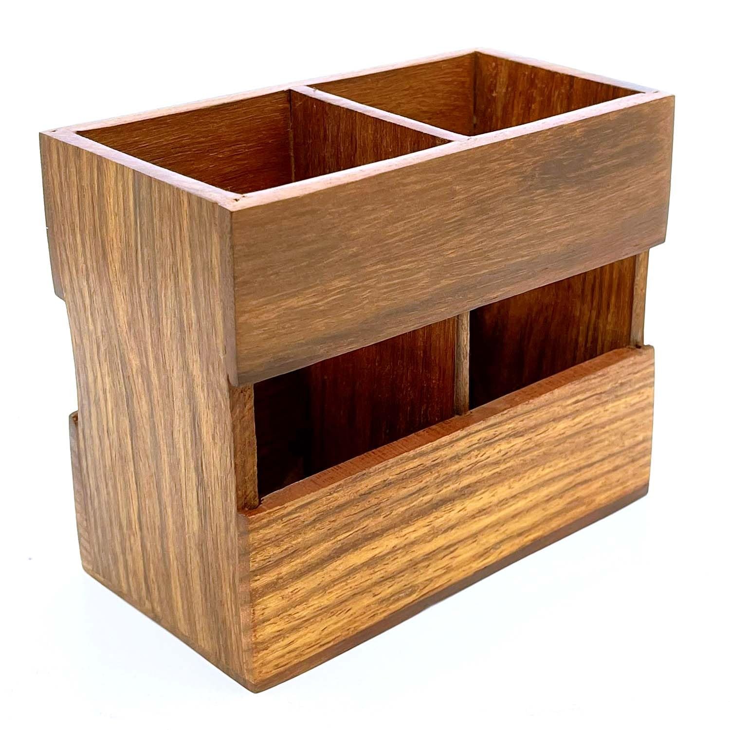 Handmade Wooden Cutlery Stand | Pencil Case | Organizer for Dining Table & Ki...