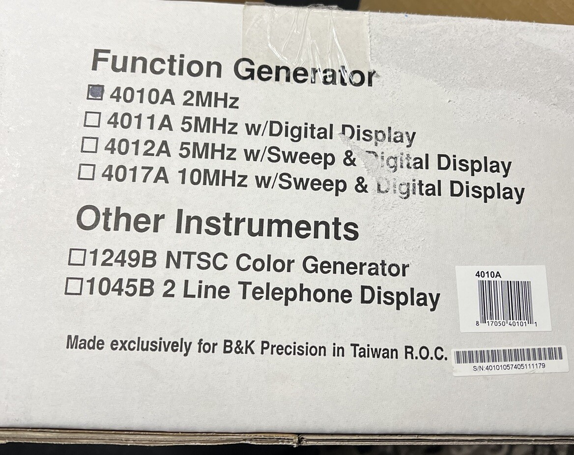 BK Precision 4010A Function Generator with Pulse/Ramp Output