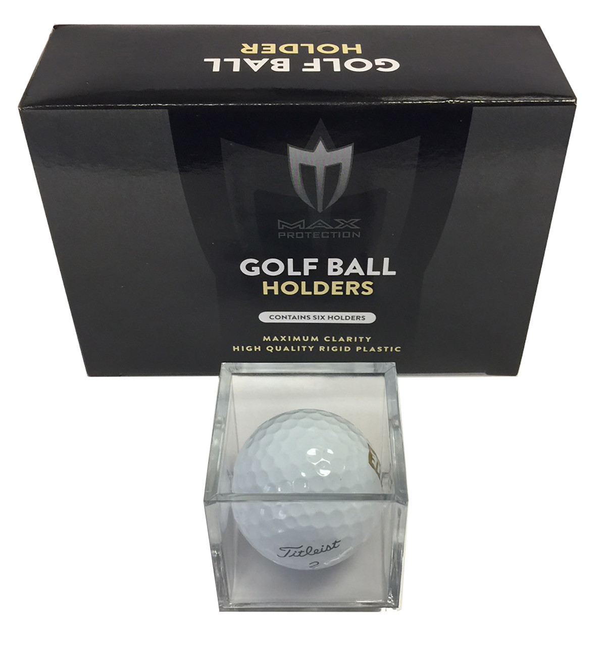 (8) Golf Ball Display Case Stackable Square Cube Holder Stand by Max Pro
