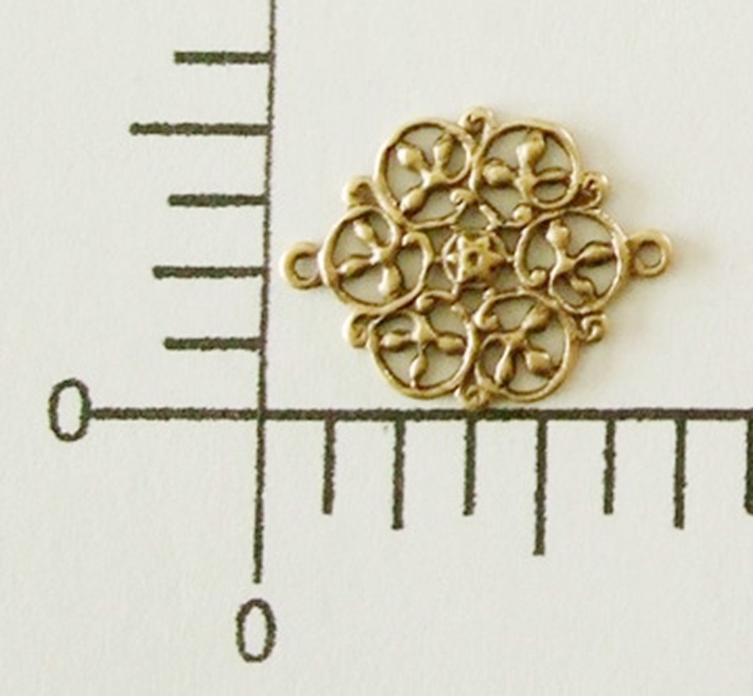 25103     2 Pc  Brass Oxidized Connector Brass Jewelry Finding