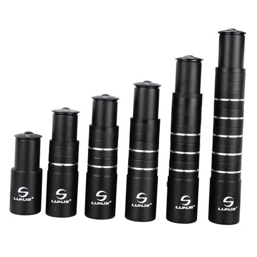 Bike Stem Riser Extender - 1-1/8" 28.6mm Fork Bicycle Stem Riser, 6 Rise-90mm