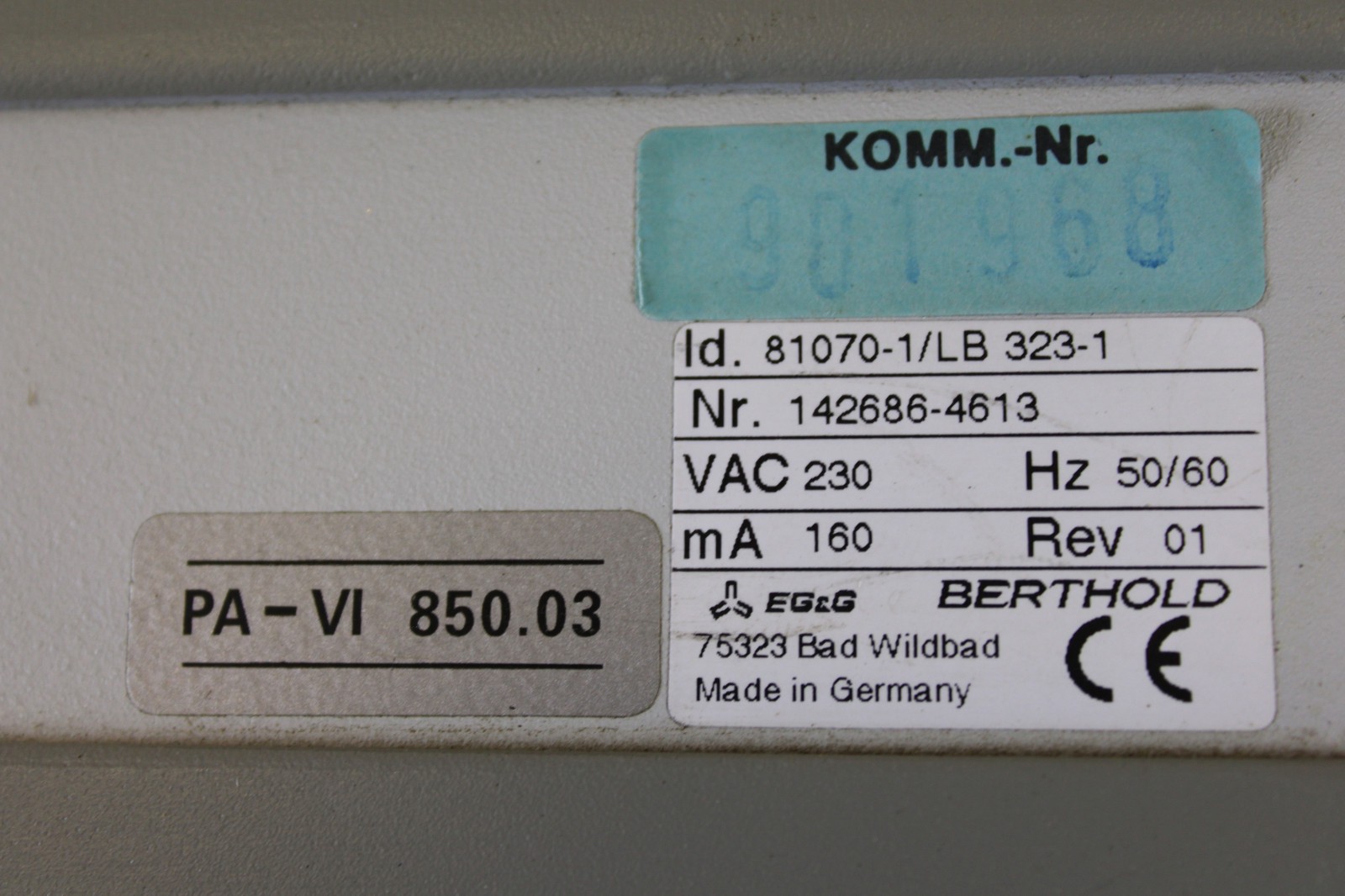 Berthold LB323-1 Density meter 142686-4613