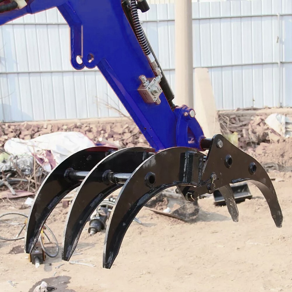 Heavy-Duty Mini Excavator Attachment Grapple Wide Grapple 0.8-2 ton Small Digger