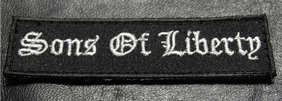 Sons of Liberty 3.75 inch name tag  HOOK PATCH