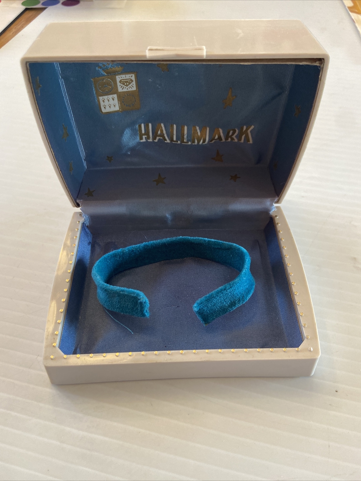 Vintage Hallmark Watch Storage Case Blue Presenation Box For Wristwatch #W